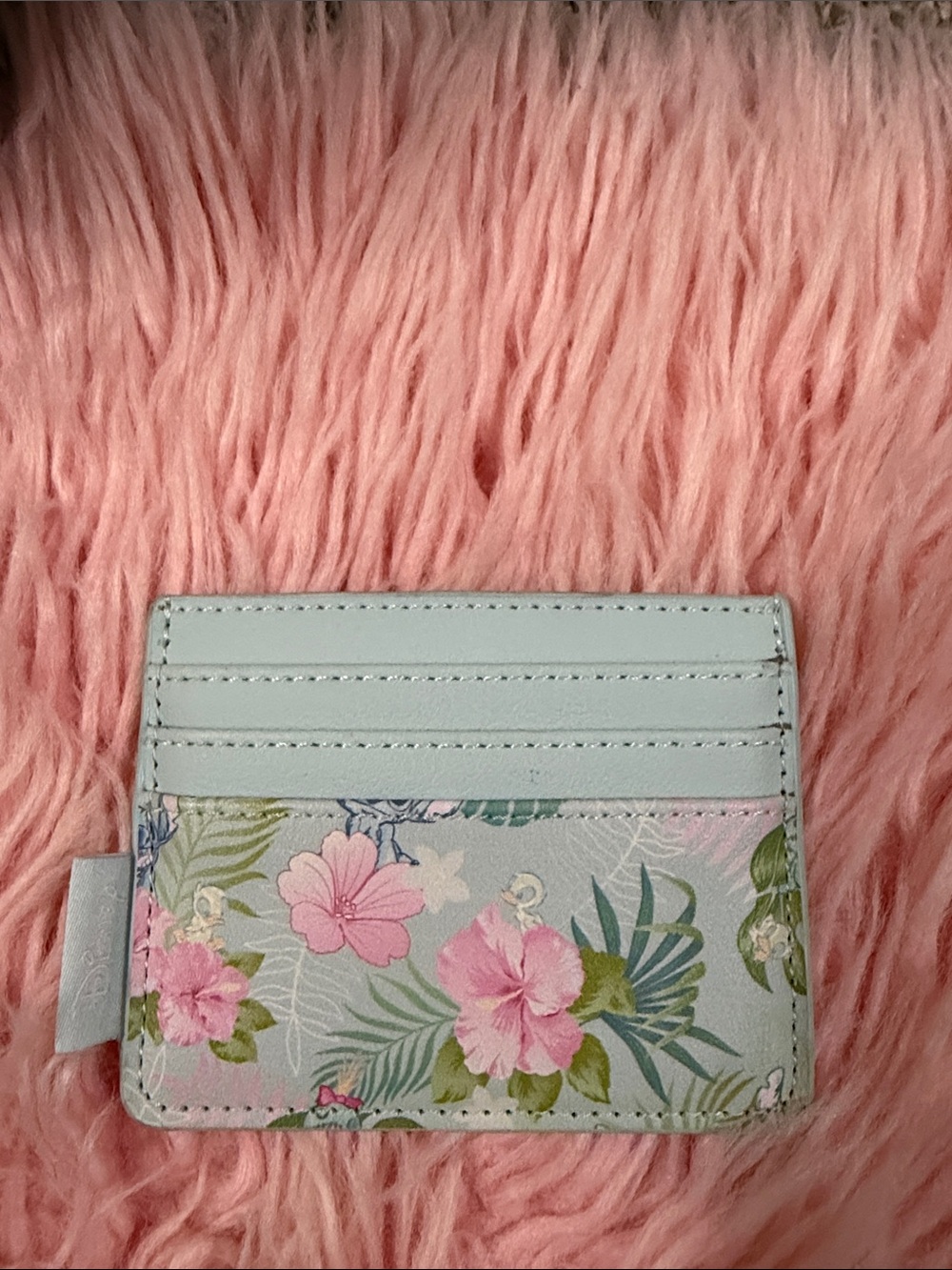 Loungefly pastel mint mini backpack with pink and green floral Stitch print - Picture 6 of 6